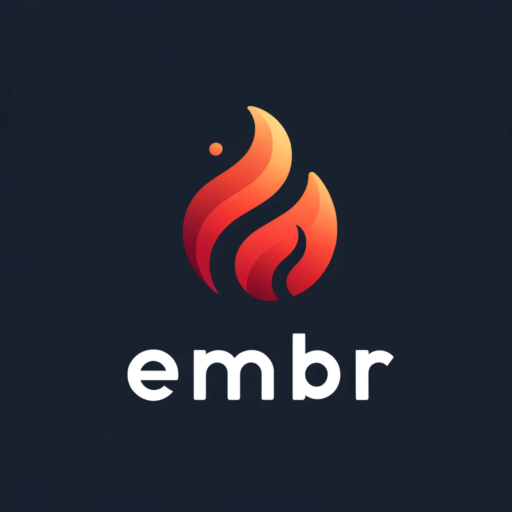 Logo of Embr a flame with a circular bottom